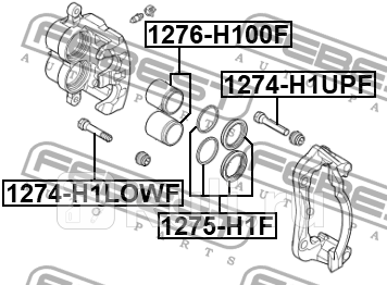 Втулка направляющая передн суппорта hyundai h-1 2015- 1274-h1lowf FEBEST 1274-H1LOWF  для прочие 2, FEBEST, 1274-H1LOWF