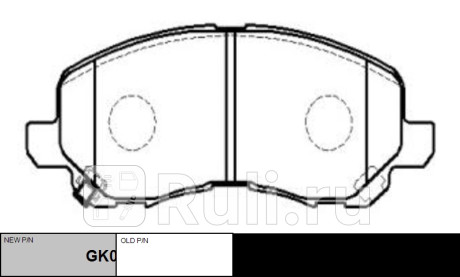 Колодки тормозные дисковые передние mitsubishi eclipse 01 (старый арт. ckm-11) gk0579 CTR GK0579  для прочие 2, CTR, GK0579