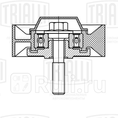 Ролик привод. ремня для ам skoda fabia (10-) 1.2 (cm 5105) TRIALLI CM5105  для прочие 2, TRIALLI, CM5105