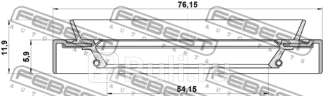 Сальник ступичный (56x76x6x12) 95hds-56760612x FEBEST 95HDS-56760612X  для прочие 2, FEBEST, 95HDS-56760612X