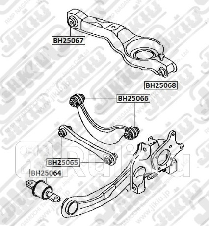 Сайлентблок задн подвески ford focus ii, mazda 3 (bk, bl)) bh25067 Jikiu BH25067  для прочие 2, Jikiu, BH25067