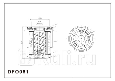 Фильтр масляный hyundai h1 starex 97-, sorento i 02- DOUBLE FORCE DFO061  для Разные, DOUBLE FORCE, DFO061