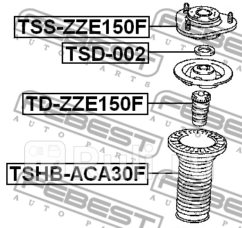 Отбойник амортизатора td-zze150f FEBEST TD-ZZE150F  для прочие 2, FEBEST, TD-ZZE150F