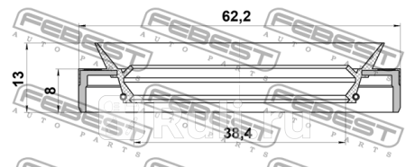 Сальник привода 38.4x62.2x8x13 ford focus cb4 2008­ 95mey-40620813c FEBEST 95MEY-40620813C  для прочие 2, FEBEST, 95MEY-40620813C