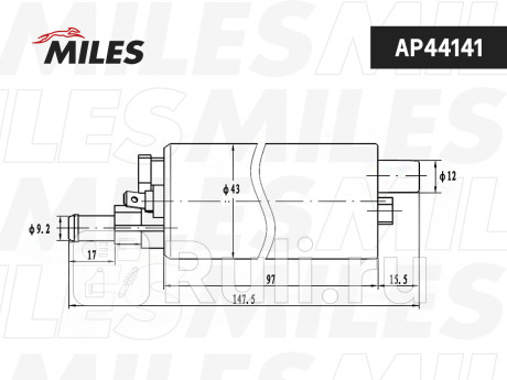 Насос топливный opel astra f,g/vectra a,b/ 3bar (bosch 0580314097) ap44141 MILES AP44141  для прочие 2, MILES, AP44141