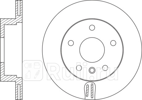 Диск тормозной bmw 1 e81/e87/3 e90/91 1.6-3.0 05- rn1543 NIBK RN1543  для прочие 2, NIBK, RN1543