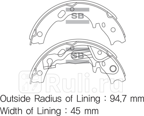 Колодки ст. тормоза hyundai county/hd65/72/78 sa159 HI-Q SA159  для прочие 2, HI-Q, SA159