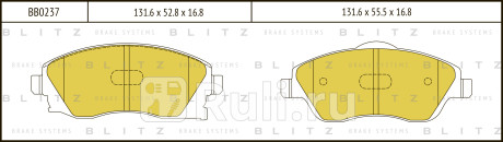 Колодки тормозные дисковые передние opel corsa  combo 00- BLITZ BB0237  для Разные, BLITZ, BB0237