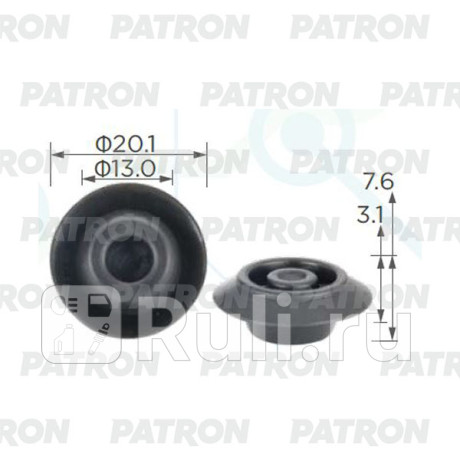 Демпфер капота general motors применяемость: отбойник капота PATRON P37-2357  для Разные, PATRON, P37-2357