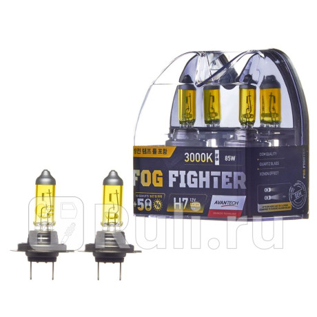 Лампа высокотемпературная h7 12v 55w (85w) 3000k, комплект 2 шт. h7 12v 55w (85w) 3000k (ярко-желтый свет) - 2 шт. AVANTECH AB3007  для Разные, AVANTECH, AB3007