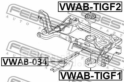 Сайлентблок vwab-tigf1 FEBEST VWAB-TIGF1  для прочие 2, FEBEST, VWAB-TIGF1