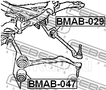 Сайлентблок перед тяги bmw 1 f20/f21 2010- bmab-047 FEBEST BMAB-047  для прочие 2, FEBEST, BMAB-047