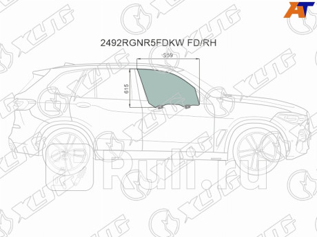 2492RGNR5FDKW FD/RH - Стекло двери передней правой (XYG) BMW X7 G07 (2018-2021) для BMW X7 G07 (2018-2021), XYG, 2492RGNR5FDKW FD/RH